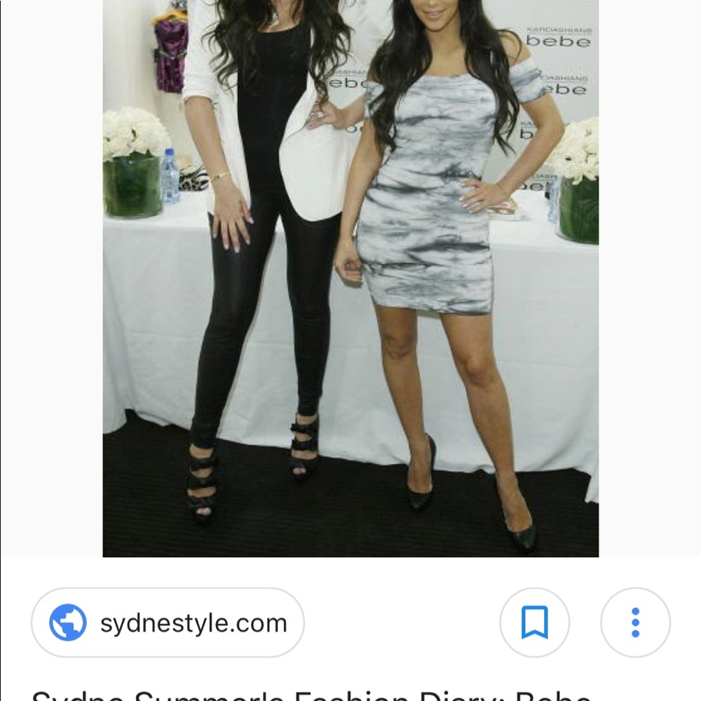 Bebe strapless tie-dye dress